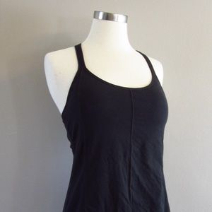 ATHLETA Medium Black Active Workout Tank Top w Bra